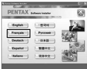 PENTAX OPTIO P70 - Sélectionnez une langue sur l'écran qui apparaît. - 1