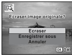 PENTAX OPTIO P70 - Utilisez le bouton de navigation (▲▼) pour sélectionner [Écraser] ou [Enregistrer sous]. - 1
