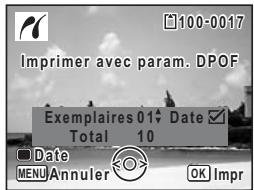PENTAX OPTIO P70 - Appuyez sur le bouton OK. - 1