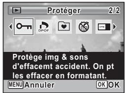 PENTAX OPTIO P70 - Protection des images et des fichiers son contre la suppression (Protégger) - 1