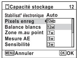 PENTAX OPTIO P70 - Le réglage par défaut est 12M . - 3