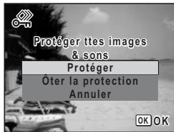 PENTAX OPTIO P70 - Utilisez le bouton de navigation ( ) pour selectionner [Protégger]. - 1