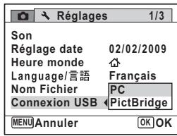 PENTAX OPTIO P70 - Changement du mode de connexion USB - 2