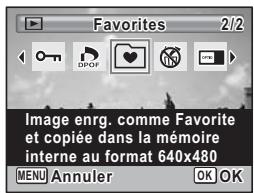 PENTAX OPTIO P70 - Permet d'enregistrer les images dans le dossier FAVORITE - 2