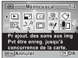PENTAX OPTIO P70 - Enregistrement d'un mémo vocal - 1
