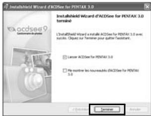 PENTAX OPTIO P70 - Cliques sur [Terminer]. - 1