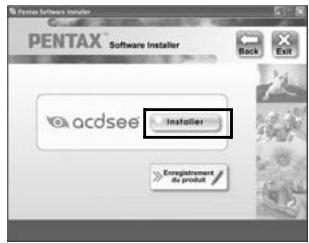 PENTAX OPTIO P70 - Cliquez sur [Installer]. - 1