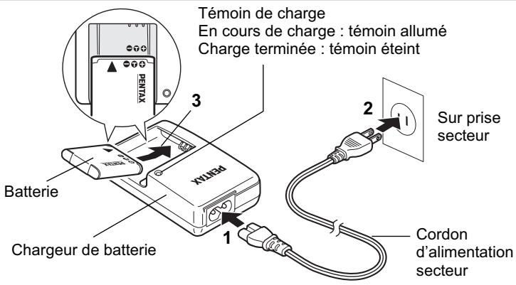 PENTAX OPTIO P70 - Charge de la batterie - 1
