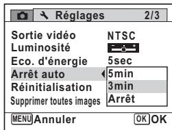 PENTAX OPTIO P70 - Désactivation de Arrêt auto - 1