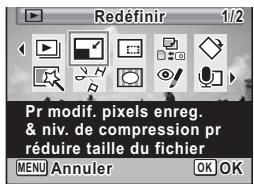 PENTAX OPTIO P70 - Modification de la taille d'image (Redéfinir) - 2