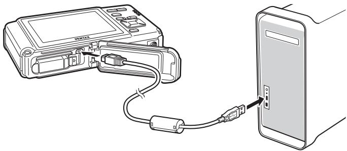 PENTAX OPTIO W80 - Raccordement de l'appareil à l'ordinateur Macintosh - 1