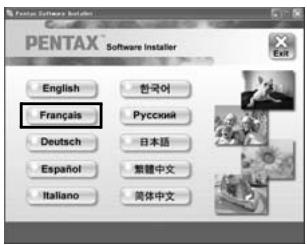 PENTAX OPTIO W80 - Sélectionnez une langue sur l'écran qui apparaît. - 1