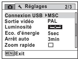 PENTAX OPTIO W80 - - [Réglages] Menu 2 - 1