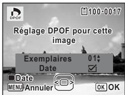 PENTAX OPTIO W80 - Utilisez le bouton vert pour spécifique si la date doit ou non apparaitre. - 1