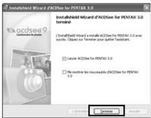 PENTAX OPTIO W80 - Cliquez sur [Terminer]. - 1