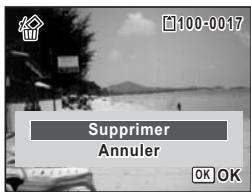 PENTAX OPTIO W80 - Pour supprimer l'image affichée - 1