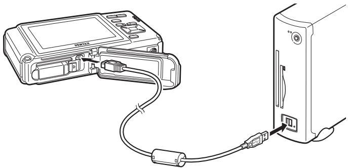 PENTAX OPTIO W80 - Raccordement de l'ordinateur PC Windows - 1
