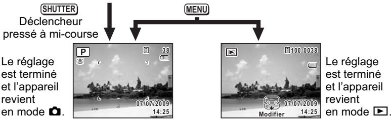 PENTAX OPTIO W80 - Utilisations des menus - 4