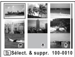 PENTAX OPTIO W80 - Suppression d/images et de fichiers son sélectionnés - 3