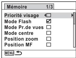 PENTAX OPTIO W80 - Sauvegarde des réglages (mémoire) - 1