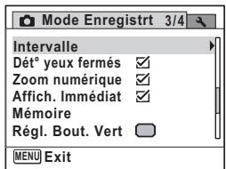 PENTAX OPTIO W80 - - [Mode Enregistr] Menu 3 - 1