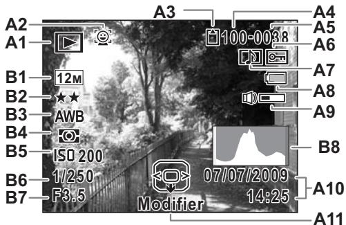PENTAX OPTIO W80 - Affichage en mode - 2