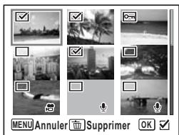 PENTAX OPTIO W80 - Suppression d/images et de fichiers son sélectionnés - 4