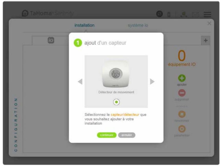 SOMFY Tahoma S - Ajouter les accessoires sécurité et des équipements - 1