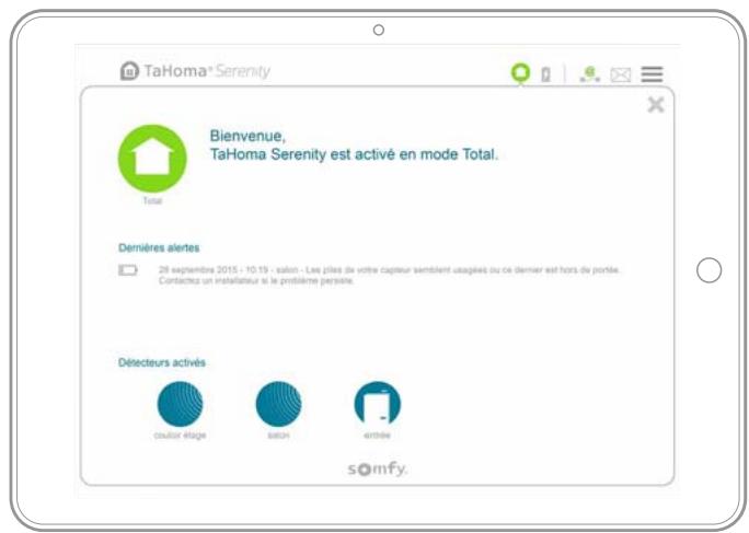 SOMFY Tahoma S - Activer un mode de sécurité - 3
