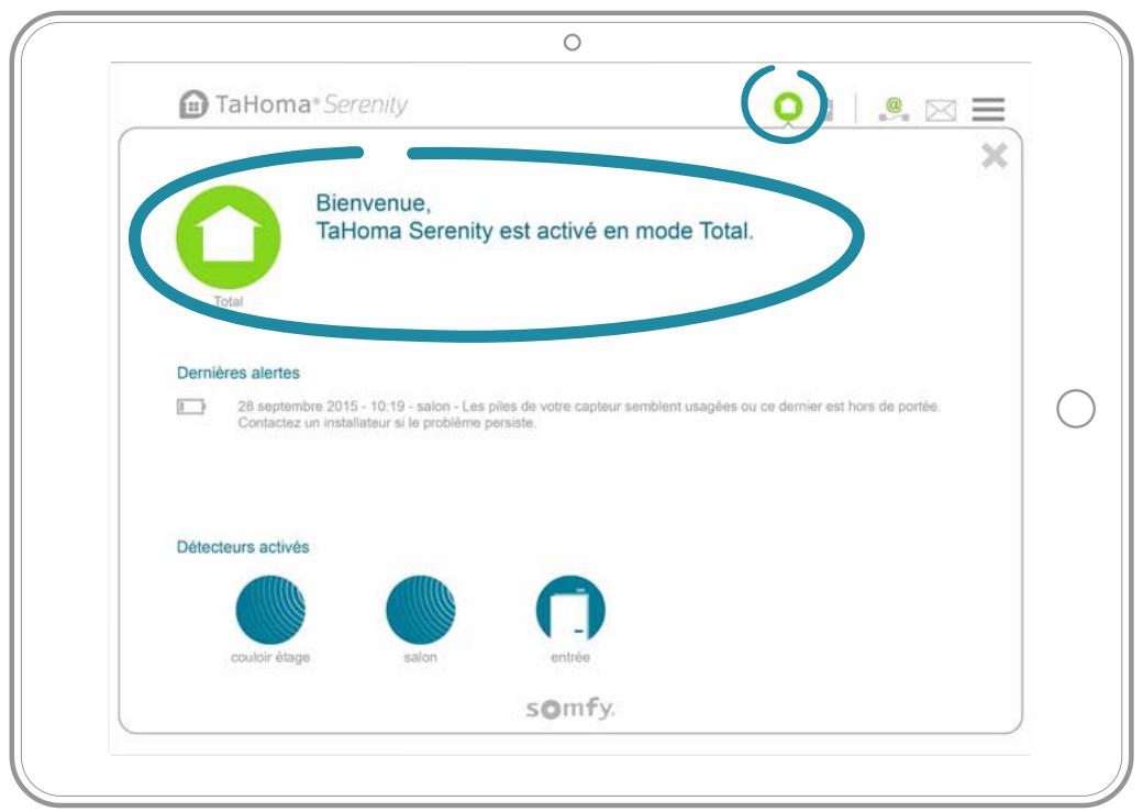SOMFY Tahoma S - Connaître l'état de sécurité en temps réel - 1