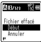 OLYMPUS VN-406PC - Le fait d'appuyer sur l'une des touches suivantes relâche la lecture à répétition du segment. - 3