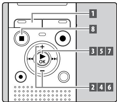 OLYMPUS VN-406PC - Méthode de paramétrage du menu - 1