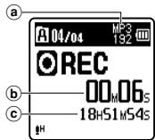 OLYMPUS VN-406PC - Appuyez sur la touche REC (●) pour démarrer l'enregistrement. - 1