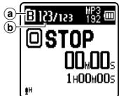 OLYMPUS VN-406PC - Quand l'enregistreur est en mode arrêt, appuyez sur la touche FOLDER/INDEX. - 1