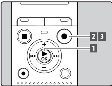 OLYMPUS VN-406PC - Comment commencer à segmenter la lecture à répétition - 1