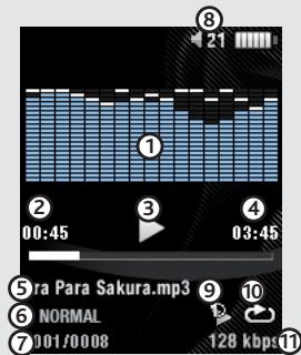 ARCHOS 18 VISION BLACK - 7.Numero de chanson parmi toutes les chansons de l'appareil/du dossier - 1