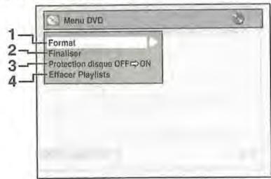 TOSHIBA D-VR51 - Menu DVD / Mode Lecture de CD - 1
