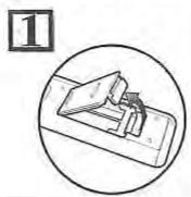 TOSHIBA D-VR51 - Installation des piles dans la télécommande - 1