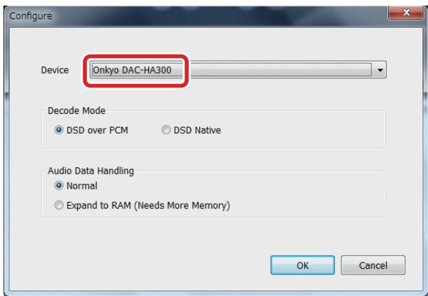 ONKKYO DAC-HA300 - Setting up the connected device - 2