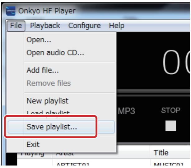 ONKKYO DAC-HA300 - Saving the Playlist - 1