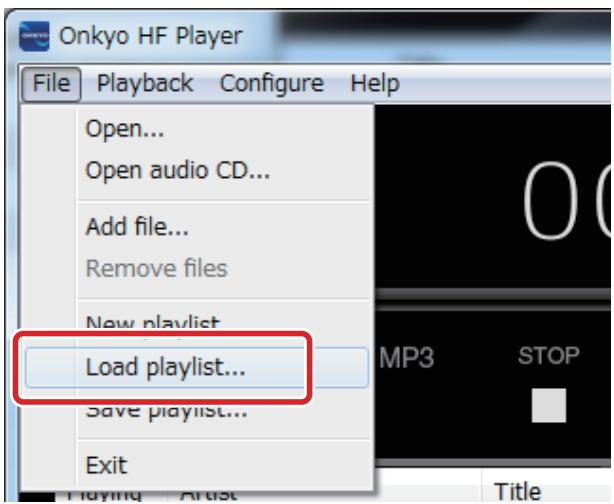 ONKKYO DAC-HA300 - Loading a Playlist - 1