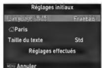 PENTAX R70 - Utilisez ▲▼ ▲▶ pour sélectionner la langue voulue et appuyez sur OK. - 1
