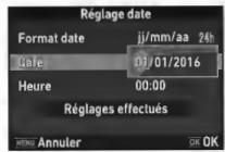 PENTAX R70 - Réglage de la date et de l'heure - 2