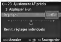 PENTAX R70 - Ajustement AF précis - 1