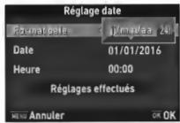 PENTAX R70 - Réglage de la date et de l'heure - 1