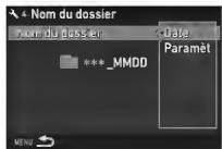 PENTAX R70 - Sélectionnez [Nom du dossier] dans le menu et appuyez sur. - 1