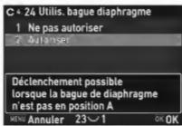 PENTAX R70 - Utilisation de la bague de diaphragme - 1