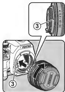 PENTAX R70 - Montage d'un objectif - 2