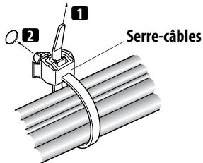 PIONEER PDP-LX6090H - Fixation et retrait d'un serre-câble - 1