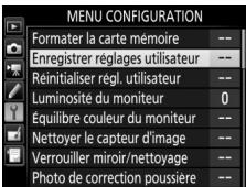 NIKON D7200 18-105MM VR - Sélectionnez Enregistrer régles utilisateur. - 2